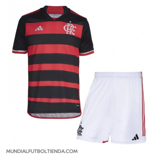 Camiseta Flamengo Primera Equipación Replica 2024-25 para niños mangas cortas (+ Pantalones cortos)